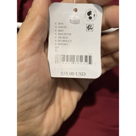 NWT New Intimately Free People Now Or Never Red Plum Bodysuit Size S - Picture 6 of 8